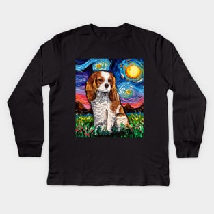 Cavalier King Charles Spaniel 2 Night Kids Long Sleeve T-Shirt